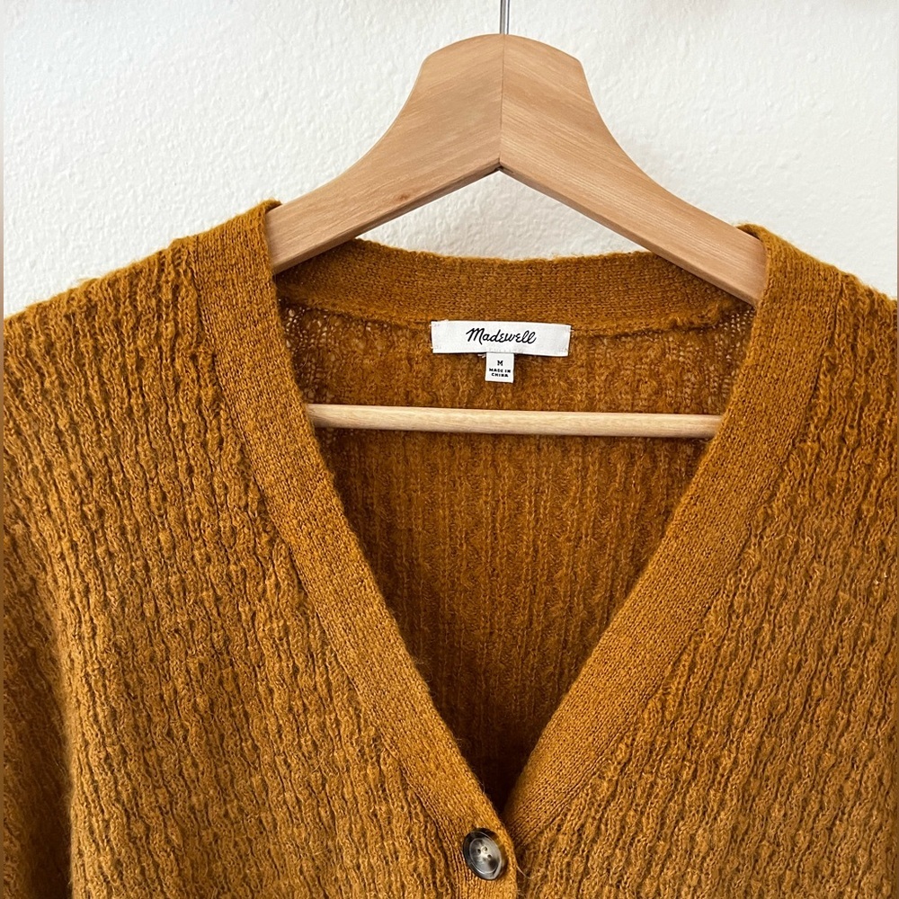 Madewell rust cardigan - size medium